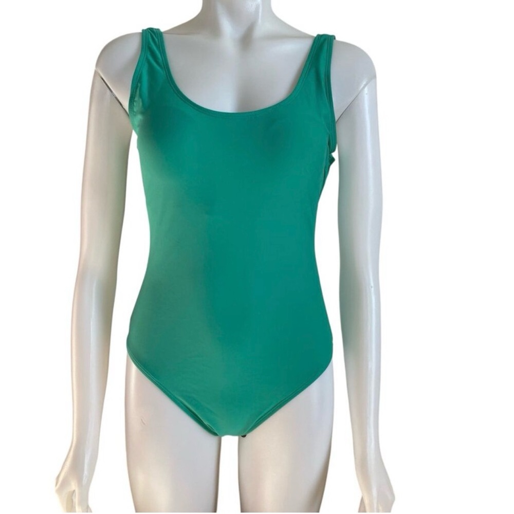 NWT NICOLE MILLER STUDIO Sea Green One Piece Scoop Back Bathing Swimsuit Size 1X
